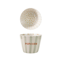 Stoneware Scalloped Popcorn Bowl