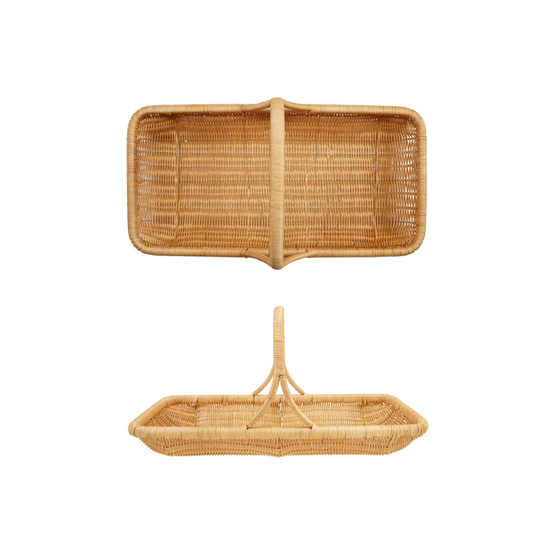 Hand-Woven Rattan Basket