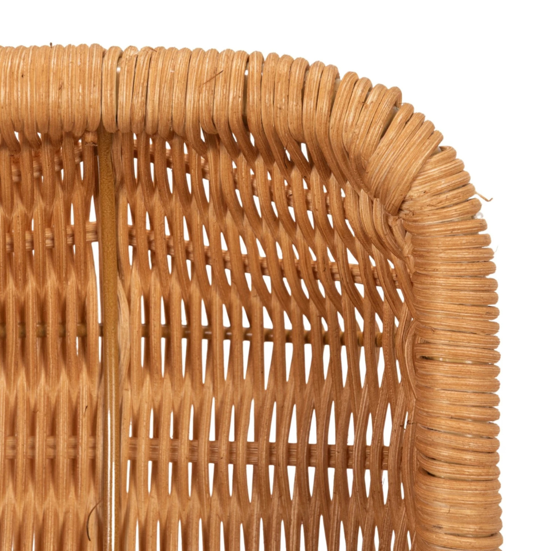 Hand-Woven Rattan Basket