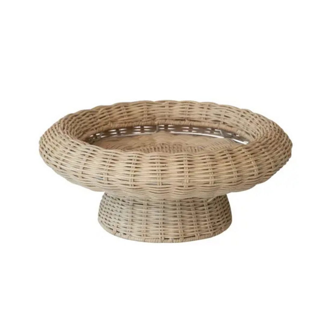 Hand-Woven Pedestal Bowl