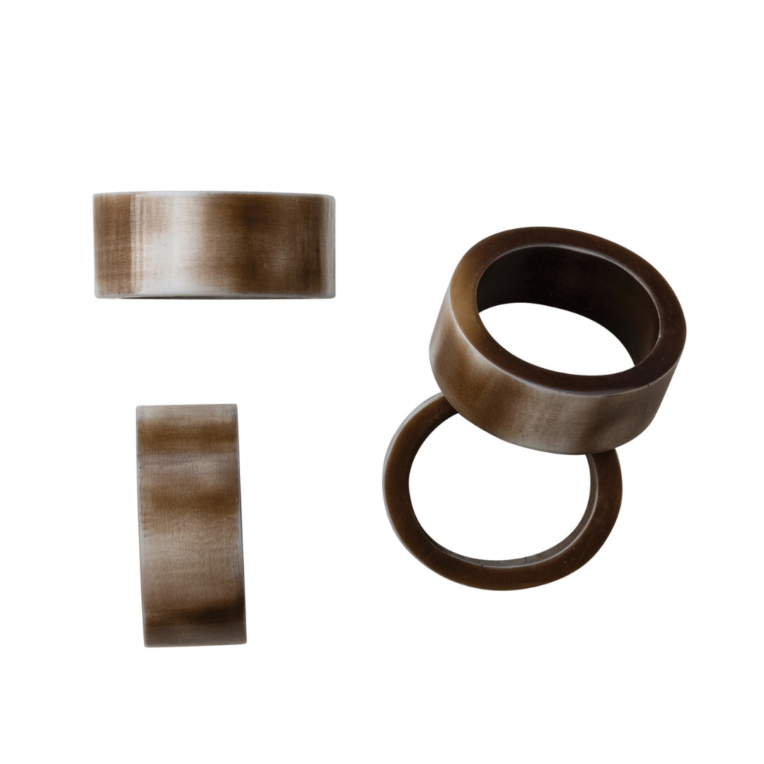 Marbled Resin Napkin Rings