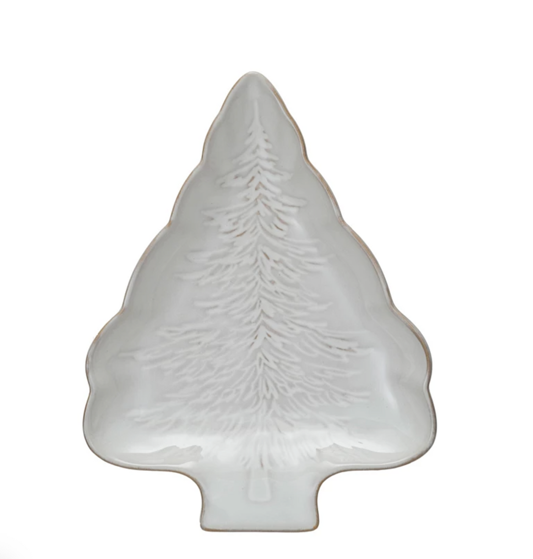 Stoneware Tree Shaped Plate