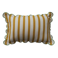 Contrasting Stitched Lumbar Pillow