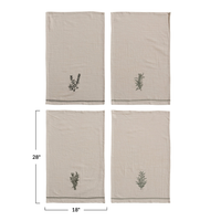 Cotton Tea Towel Herbs