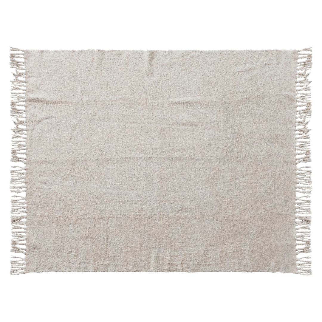 Woven Cotton Chenille Throw