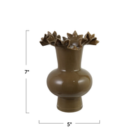 Footed Ruffled Vase