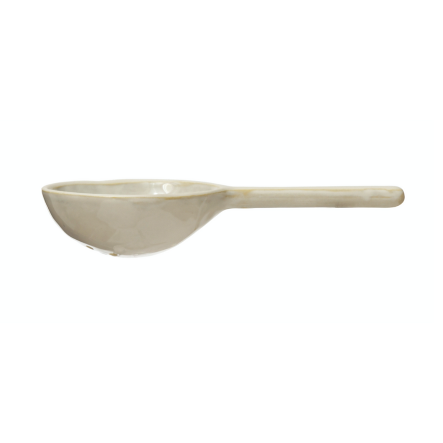 Slotted Stoneware Spoon