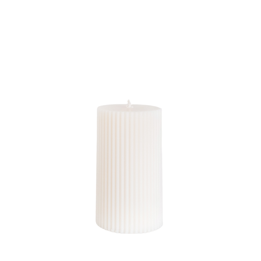 Fluted Pillar Candle | Baran Collection