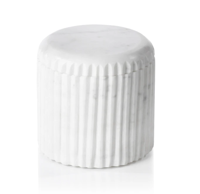 Reeded Marble Canister