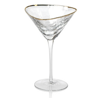 Gold Rim Martini Glass