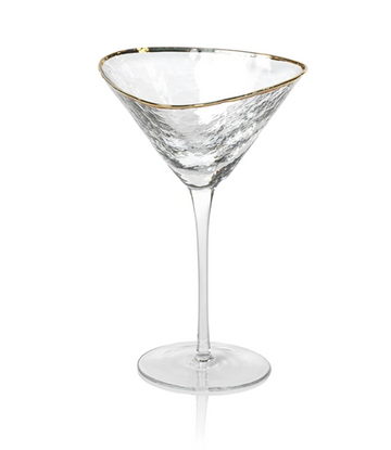 Gold Rim Martini Glass