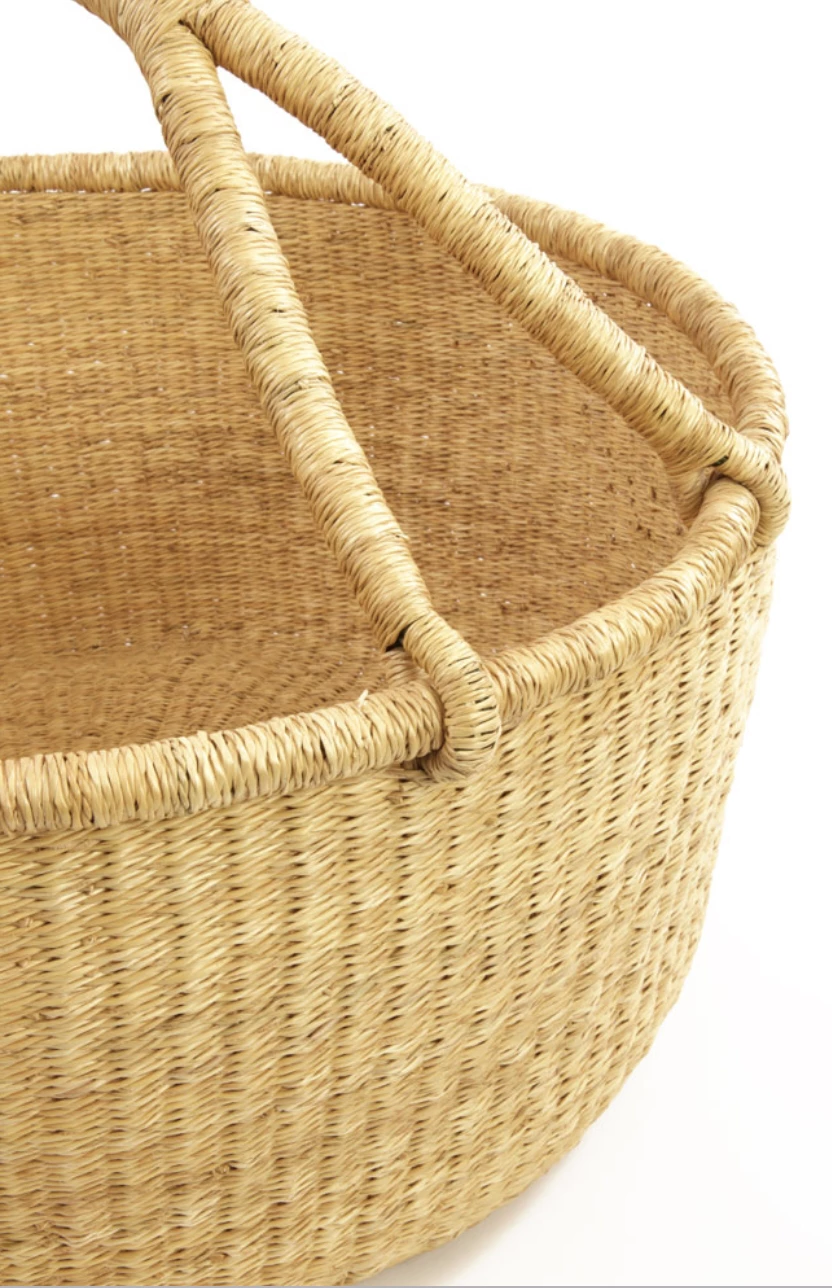 oversized bolga basket perfect for storing blankets, baskets and toys