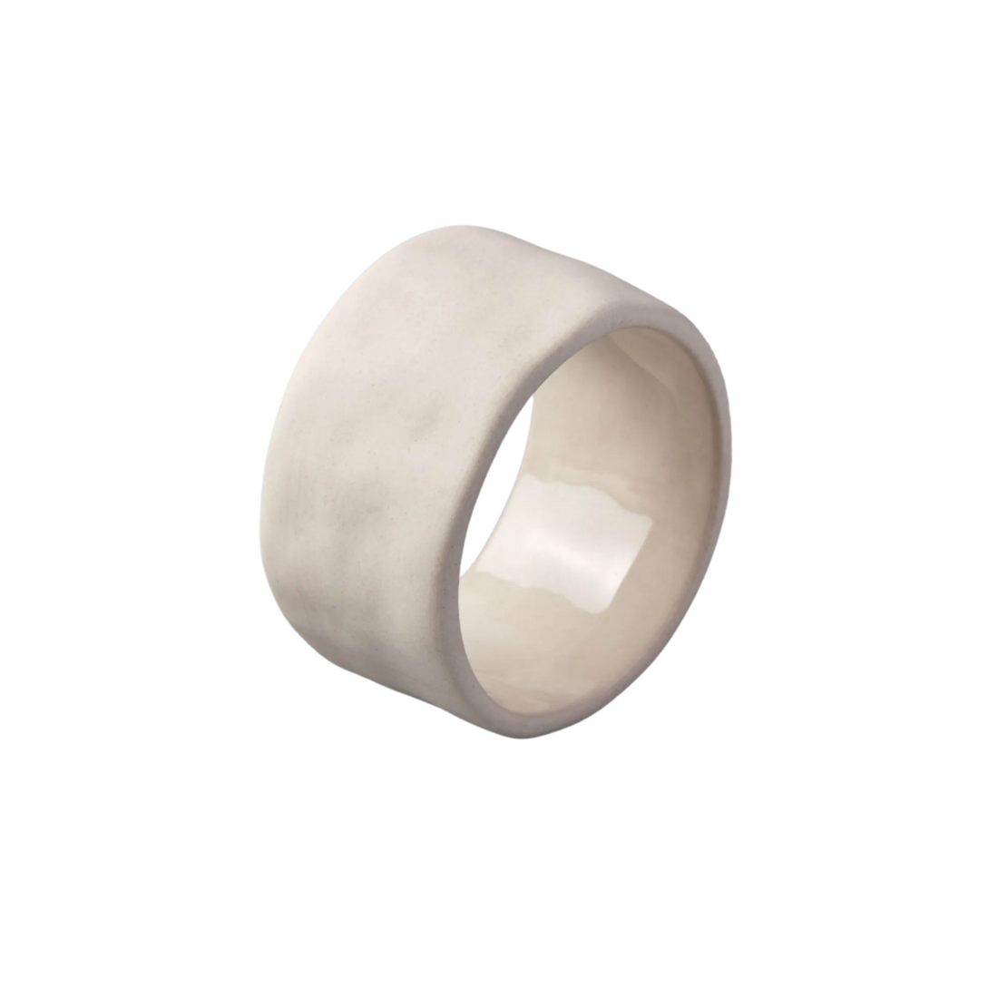 Textured Stoneware Napkin Ring