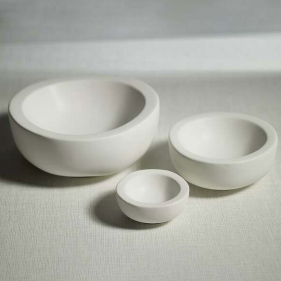 Organic White Ceramic Bowl