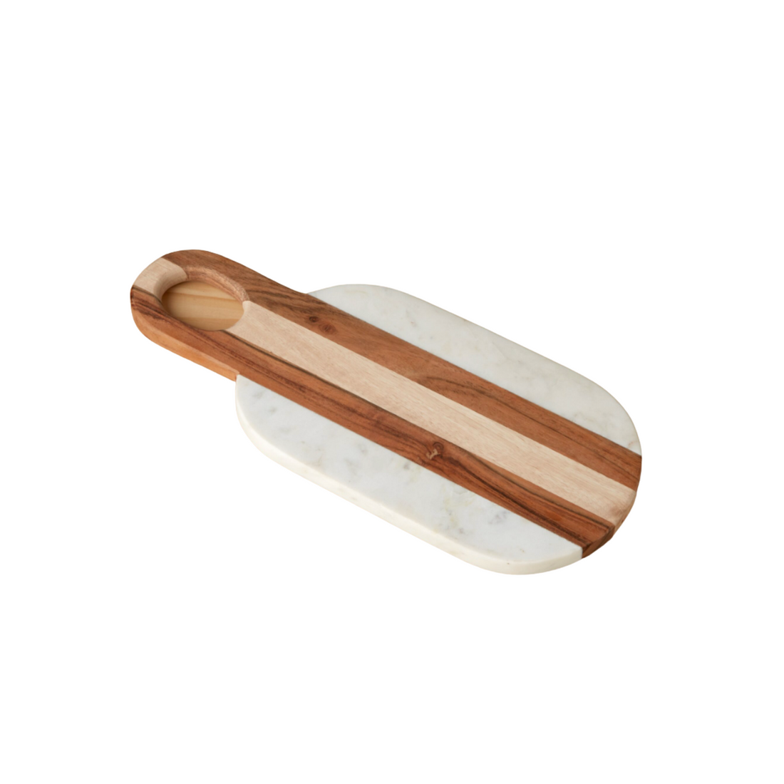 Marble + Wood Oval Board