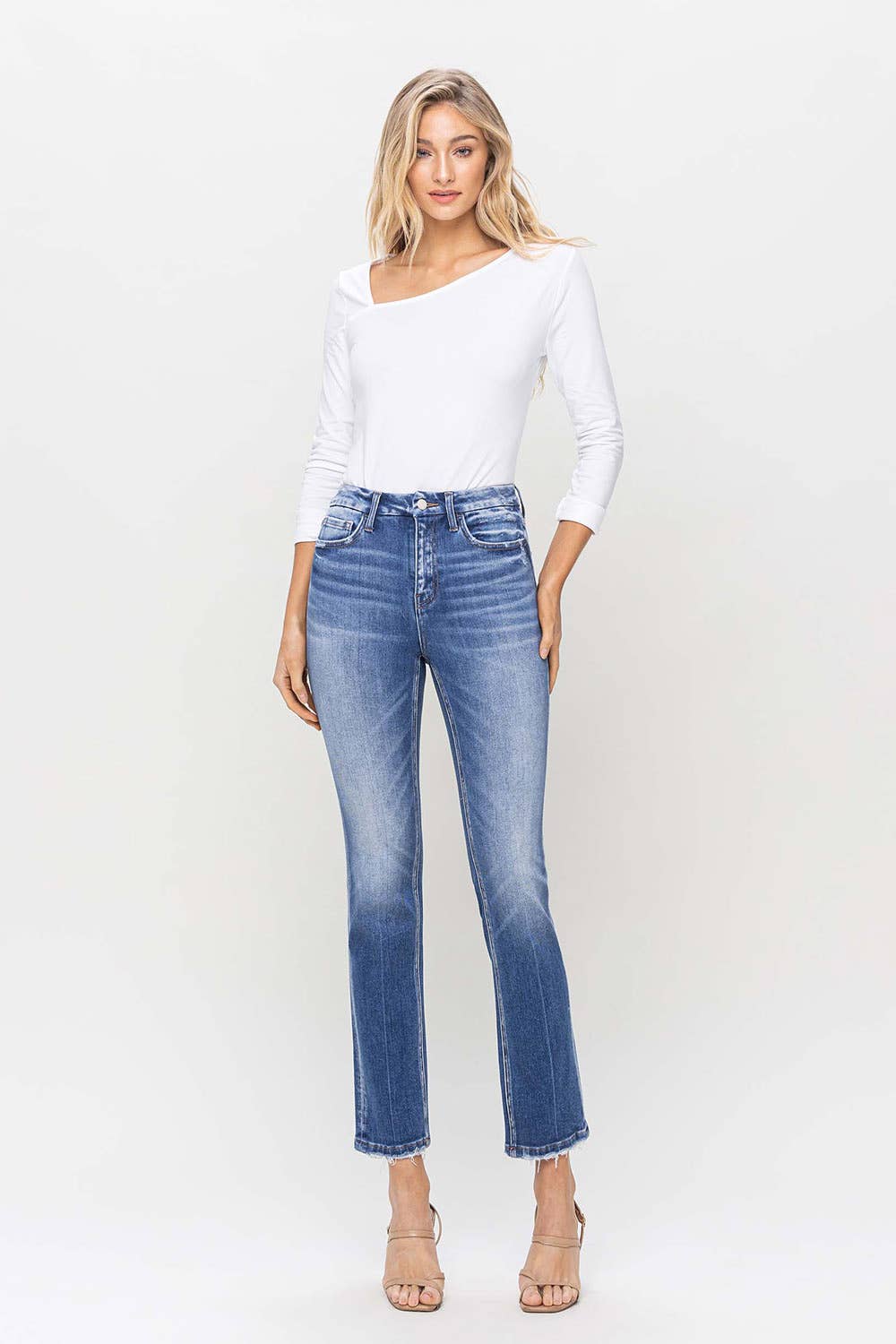 Rebecca High Rise Slim Straight Jean