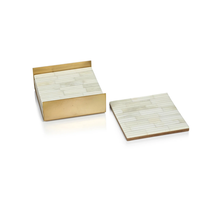 Fluted White Coasters