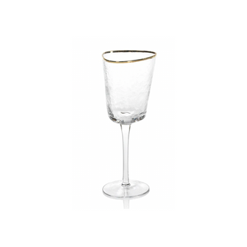 Gold Rim Wine Glass