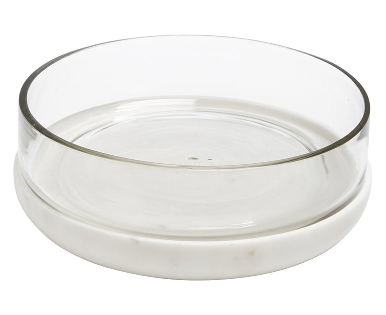 Marble + Glass Bowl