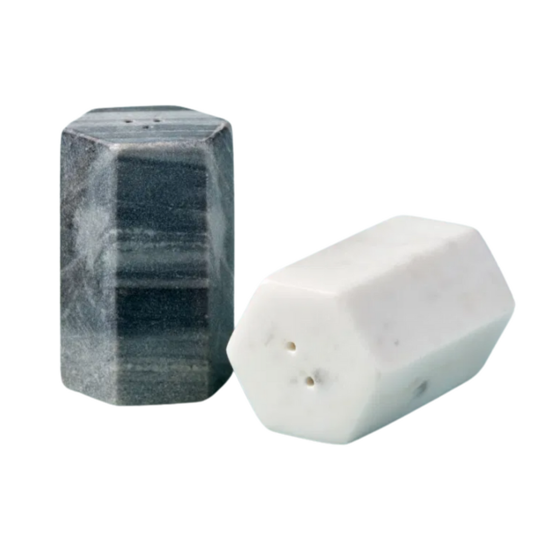 Marble Salt + Pepper Shaker Set