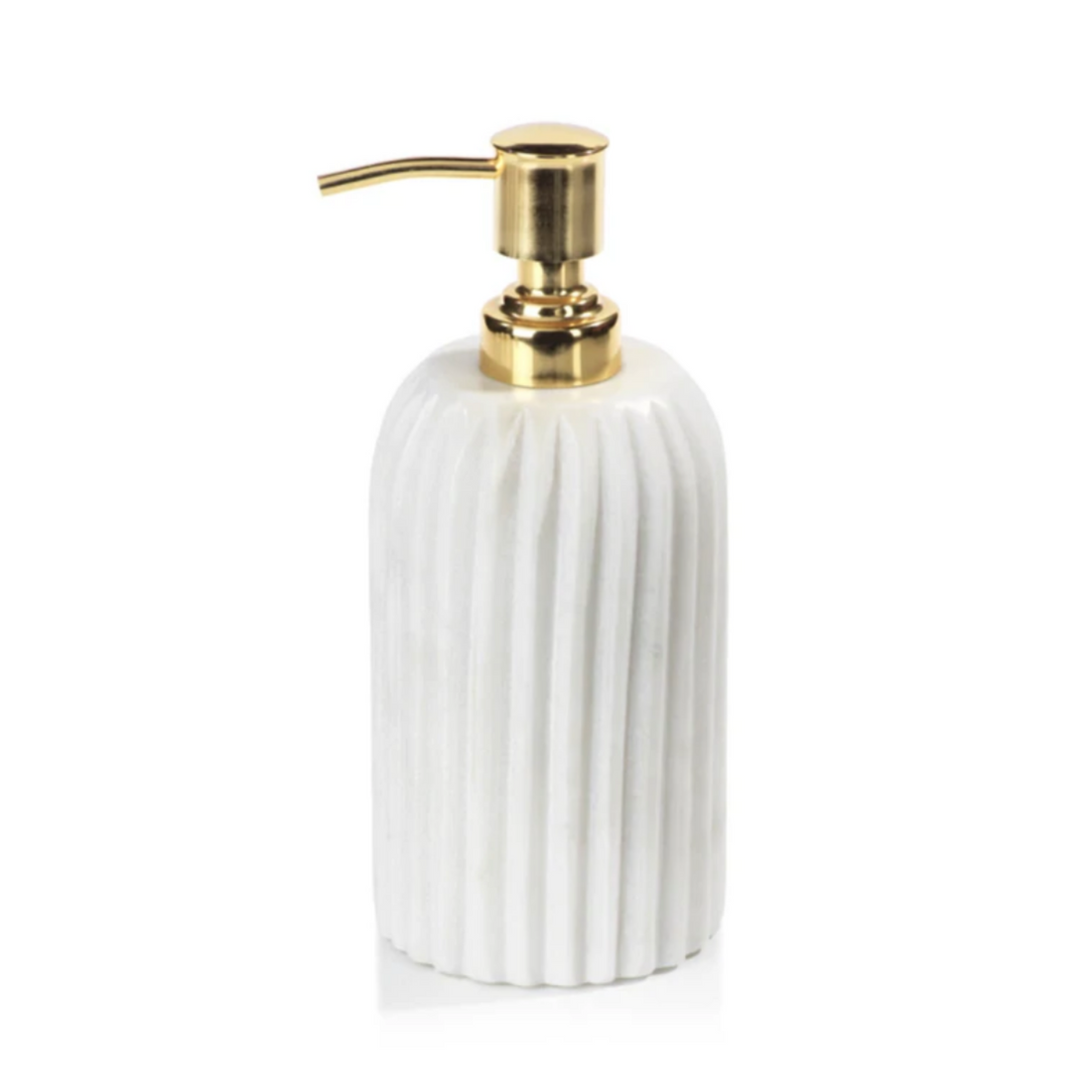 Reeded Marble Soap Dispenser