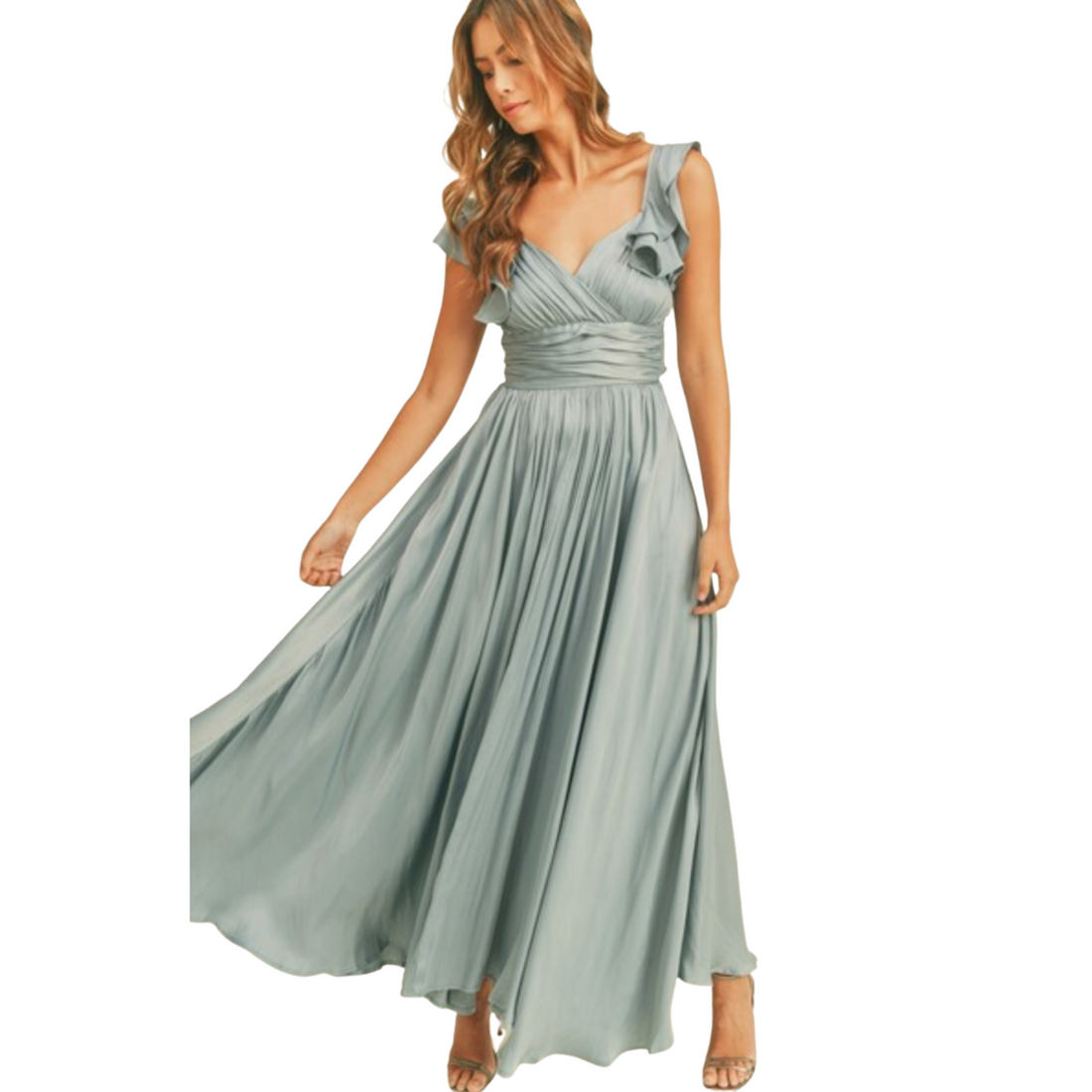 Ruffle Sleeve Dress