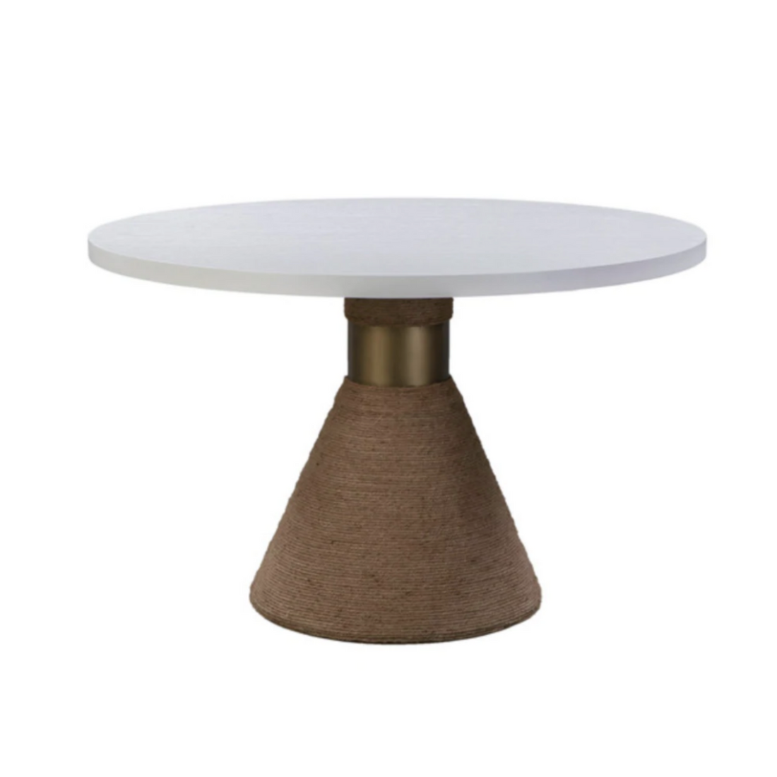 White Rope Round Dining Table