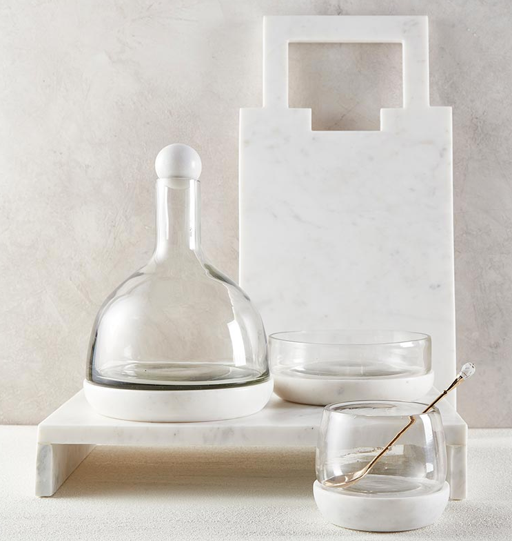 Marble + Glass Bowl
